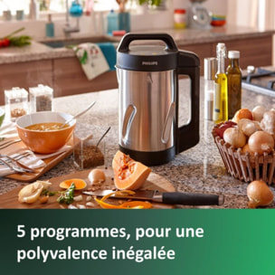 Blender chauffant PHILIPS HR2203/80 Blender pour soupe métal 1,2L, 1000W