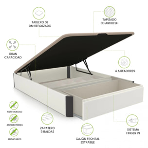 Canapé Luxury S-Max 3D Blanco - Grafito