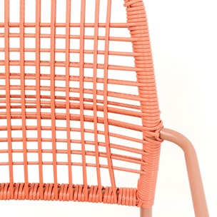 Chaise de jardin avec accoudoirs Madagascar rouge Kare Design