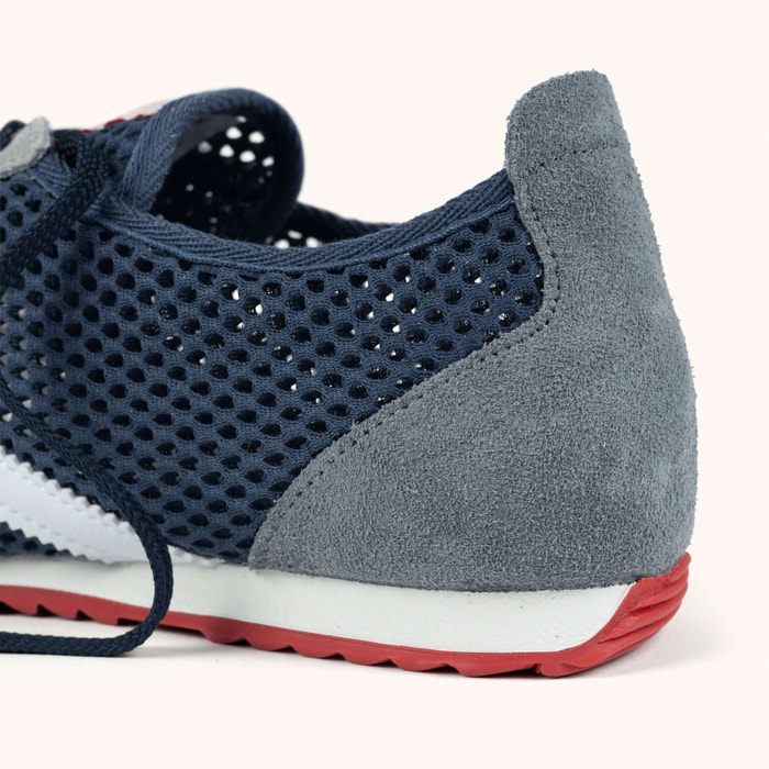 Zapatilla de Rejilla y Serraje Estilo Retro MUNICH OSAKA 582