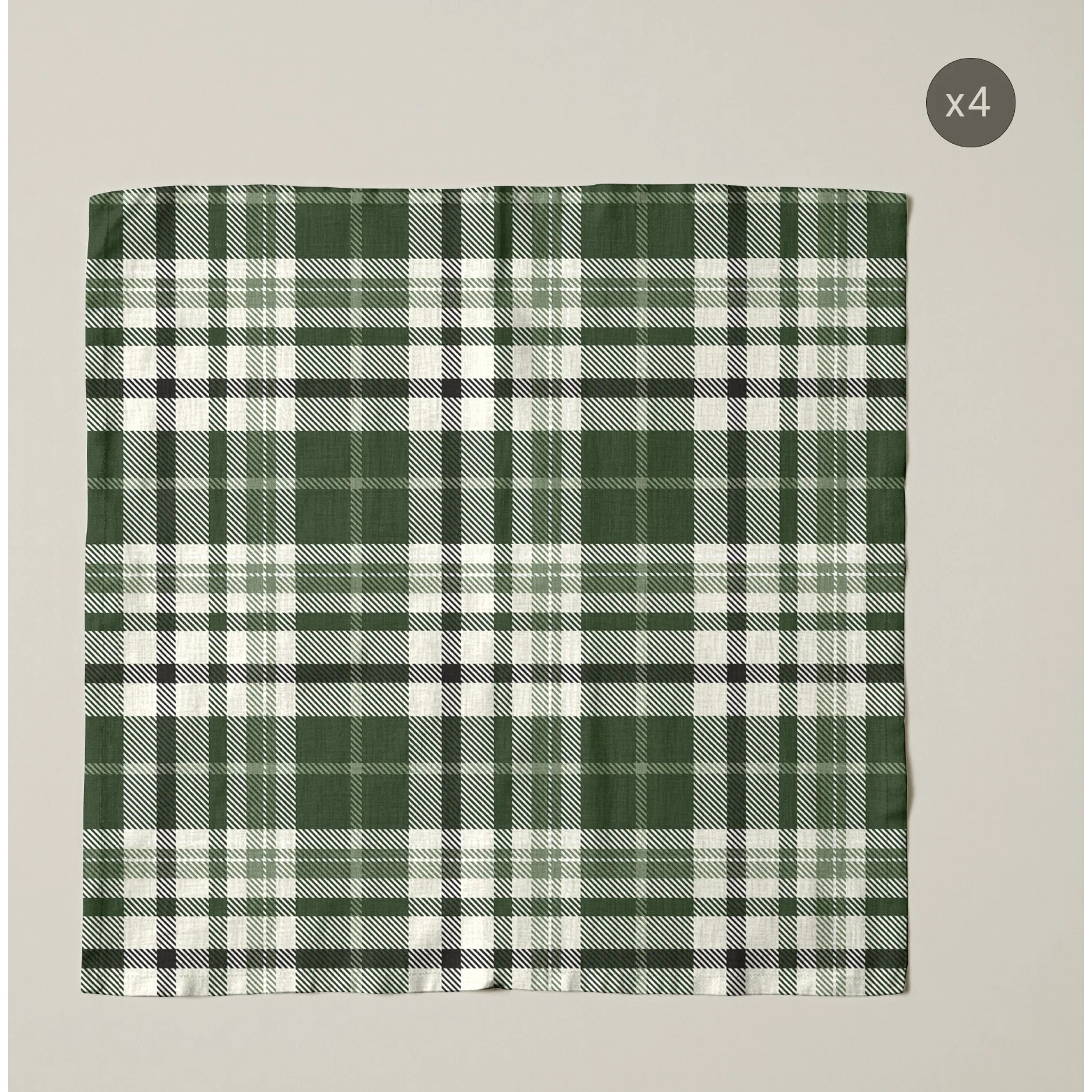 Lot de 4 serviettes Davis Green