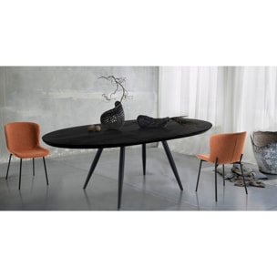 Tomasucci Table extensible ovale noire