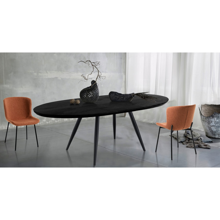 Tomasucci Table extensible ovale noire