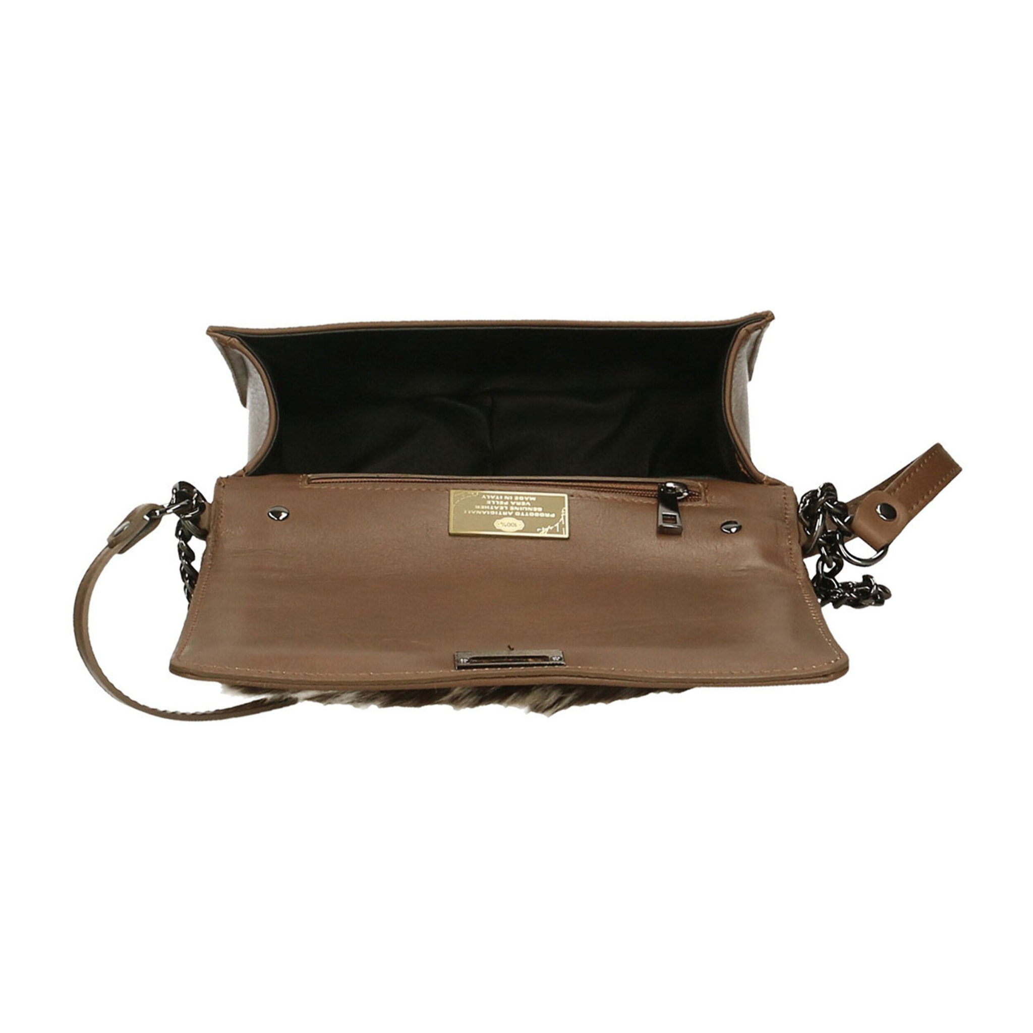 Borsa a tracolla da donna In Vera pelle Made in Italy 24x14x9 cm