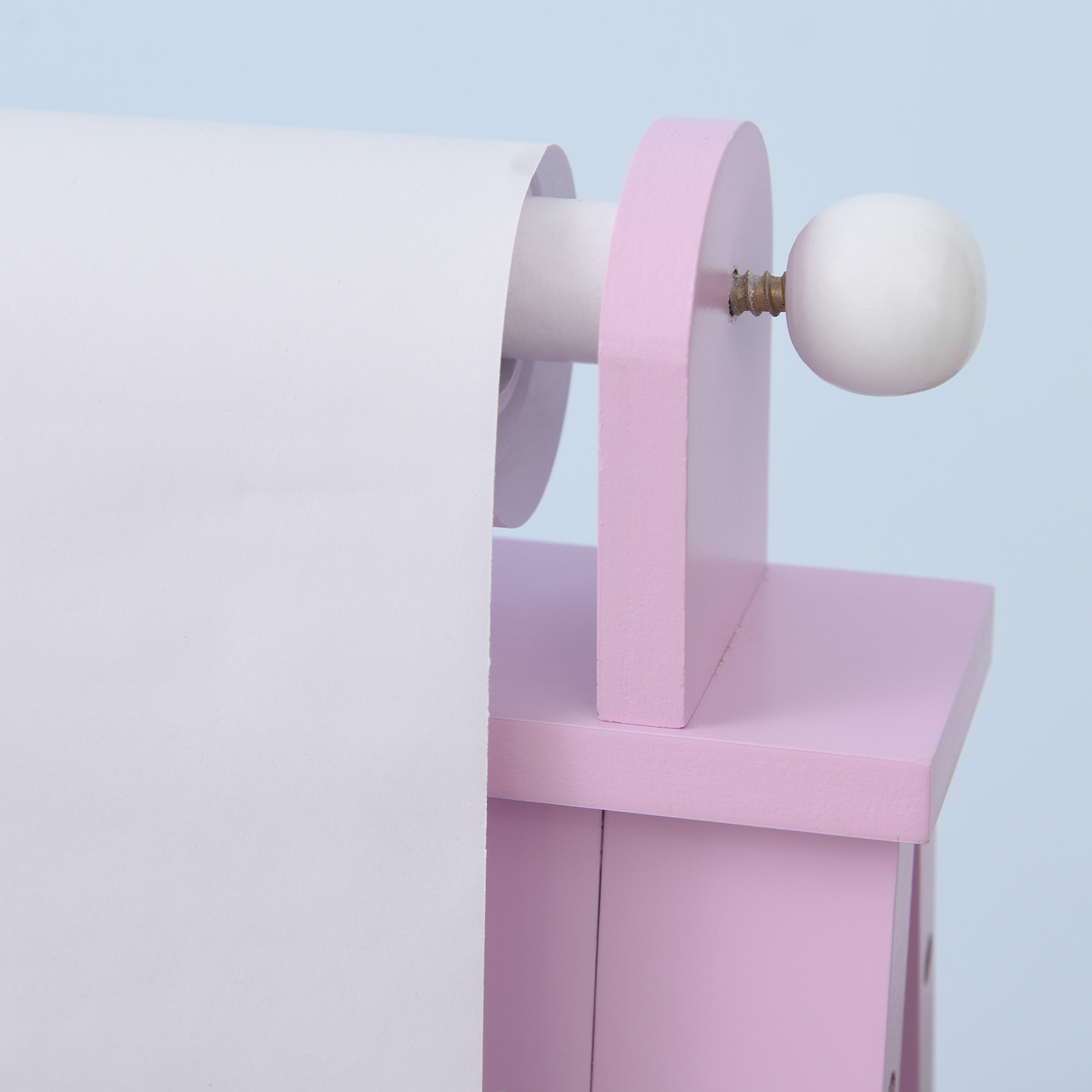 Pizarra Infantil Caballete 3 en 1 Pizarra de Doble Cara Caballete para Niños de +3 Años con Rollo de Papel y 2 Cestas de Almacenamiento 58,5x50,5x118 cm Rosa