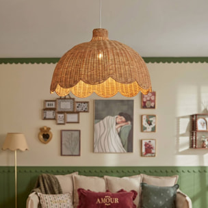 Suspension Mili ronde D.58cm marron