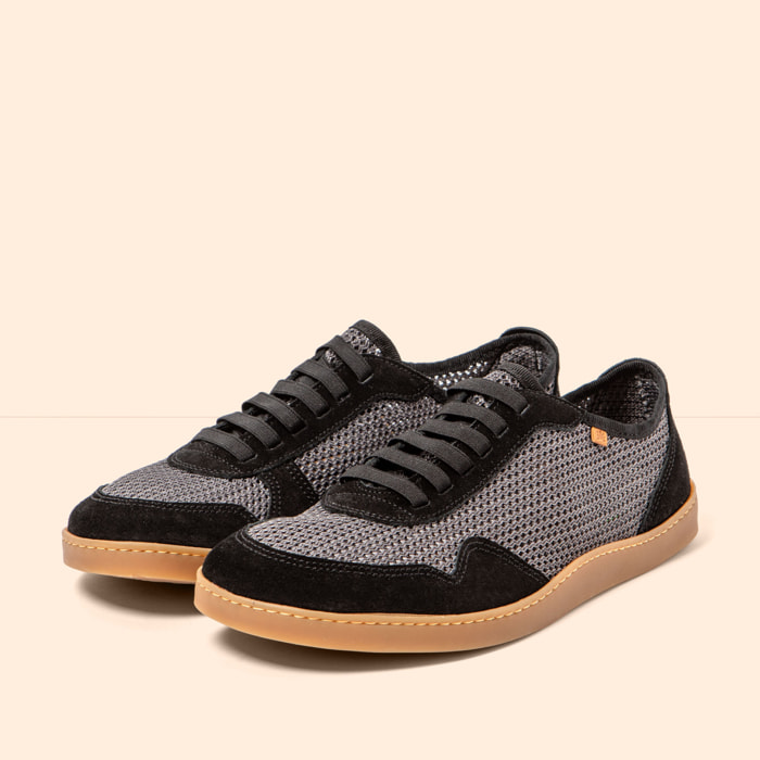 Zapatos N5914 MULTI MATERIAL BLACK/ ORIGEN color Black