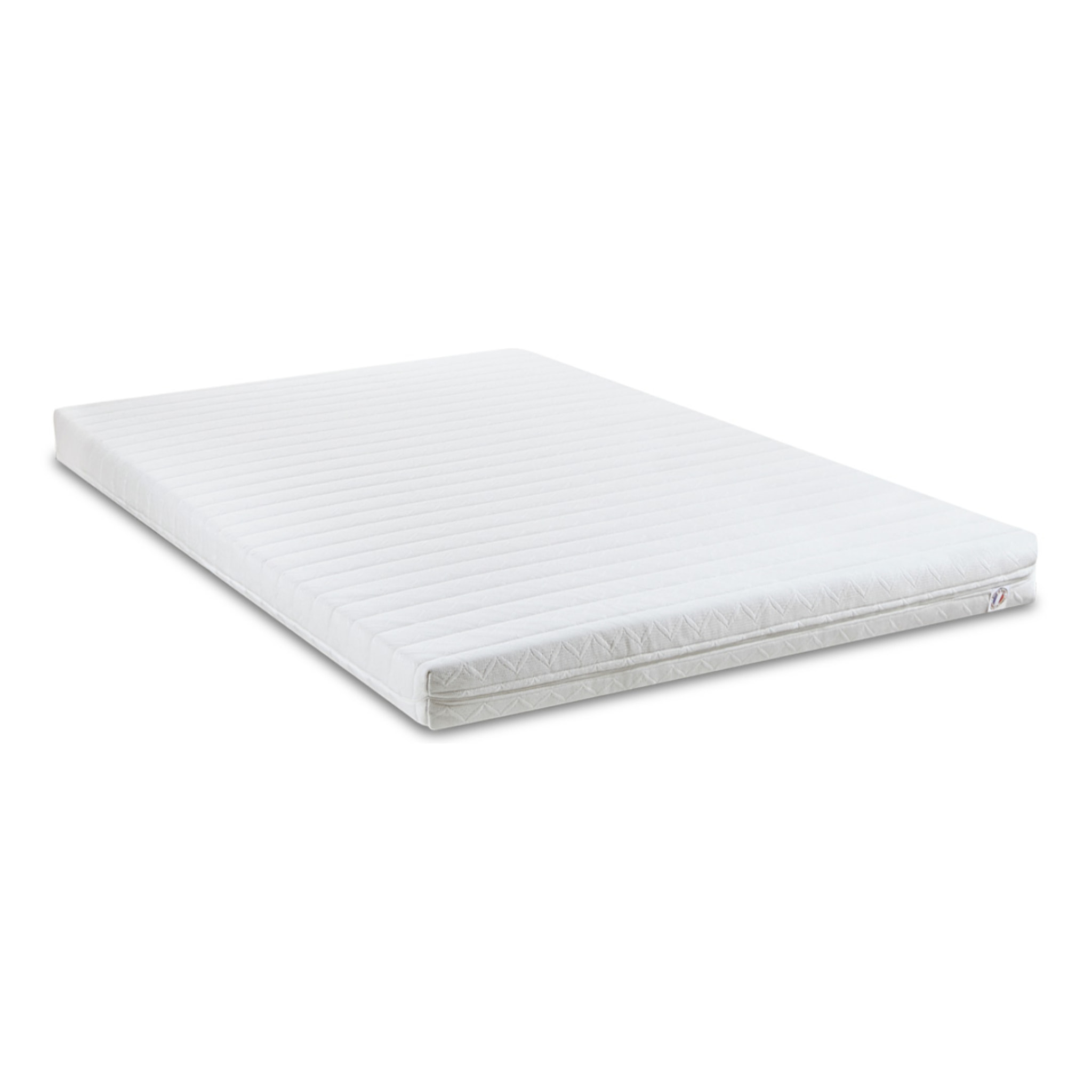 Ensemble Matelas Egio & Sommier Kit15, 12 cm, Latex Synthétique, Soutien Ferme, Déhoussable, Technologie Tri-Lattes