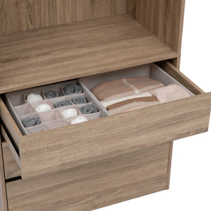 Rangement tiroir "Groomy" 2 compartiments beige 36x36cm