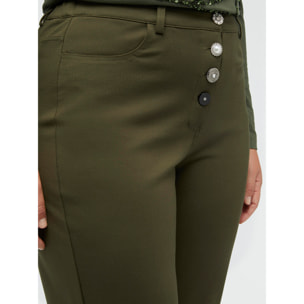 Fiorella Rubino - Pantalones rectos de viscosa LENZING™ ECOVERO™ - Verde militare