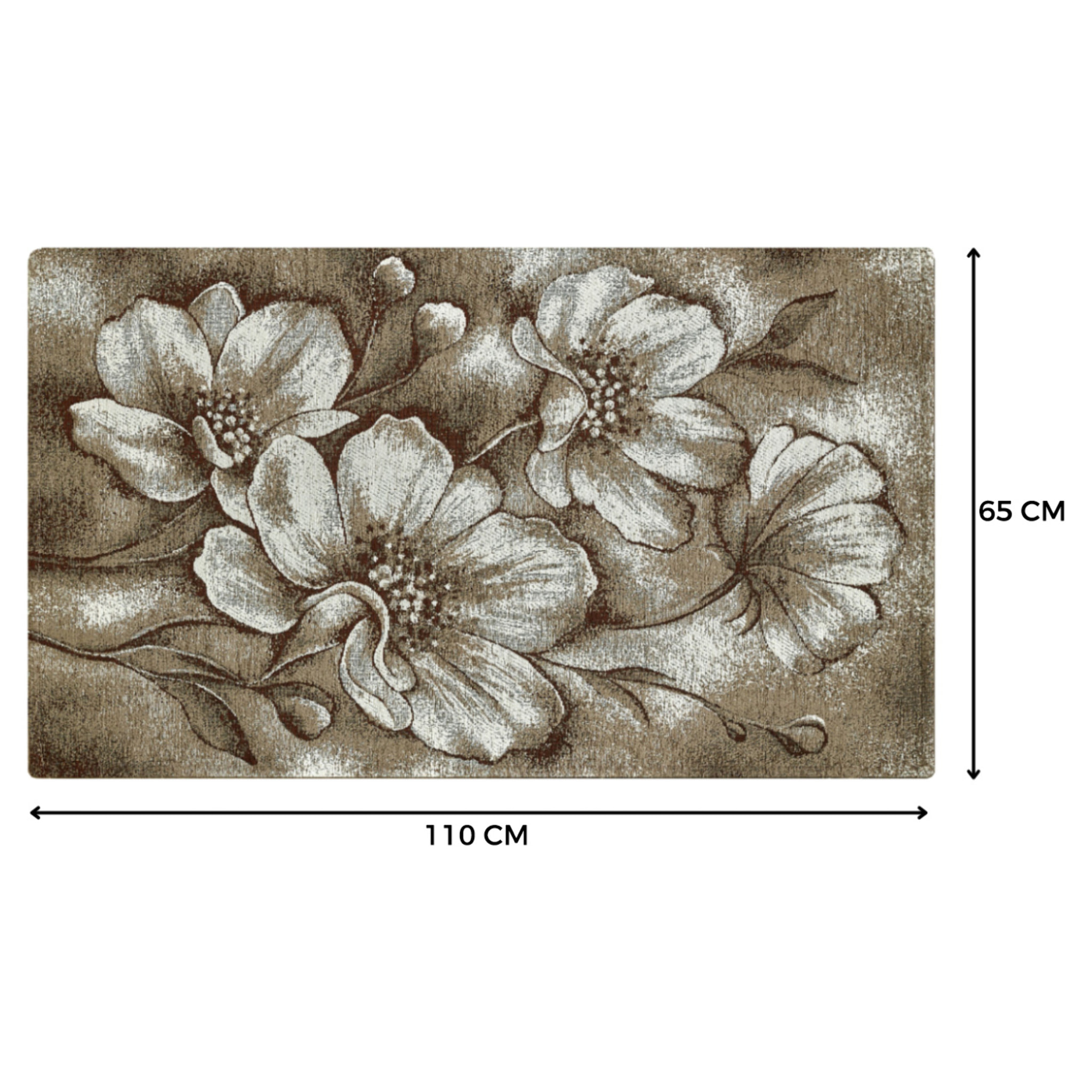 Tappeto Jacquard Ideale Salotto Camera Ingresso Made In Italy Antiscivolo, Lavabile, Morbido Disegno Asturia Fango By Suardi