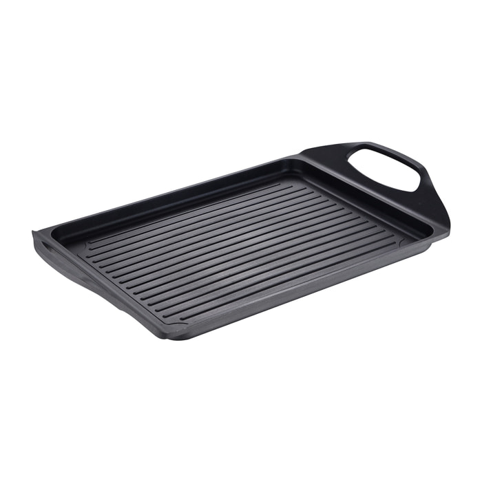 Plancha asador 34x26cm aluminio fundido induccion compact