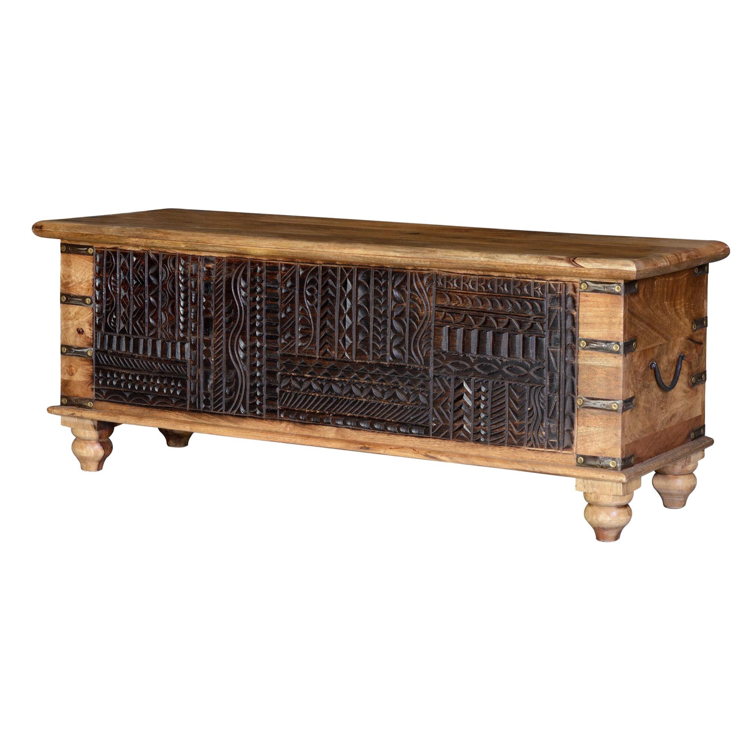 Baúl - madera de mango - 45x116x40cm