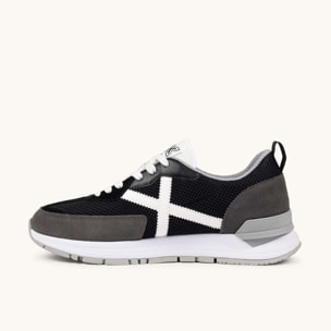 Sneakers Retro Running Negras y Grises | MUNICH VERSATILE 33