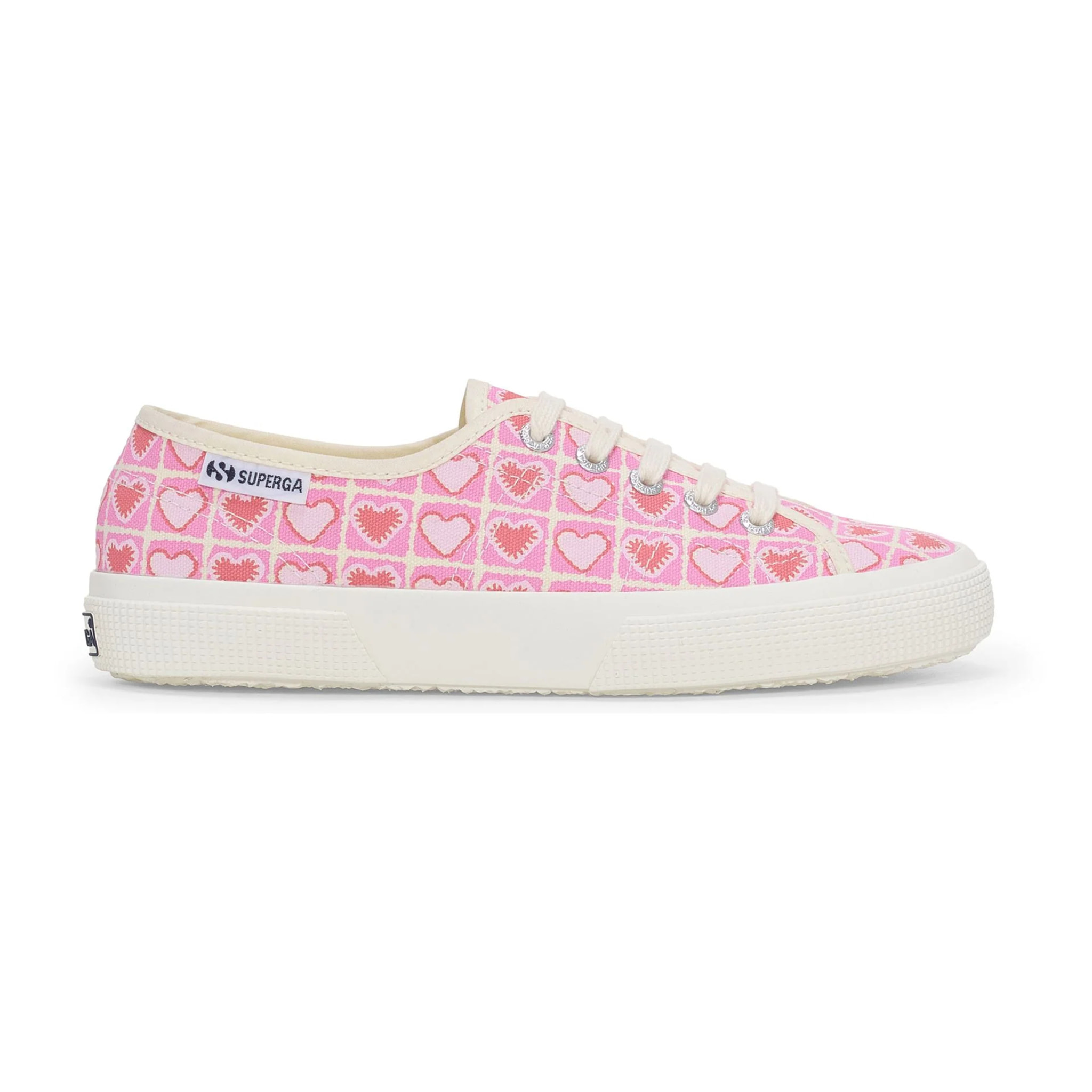 Le Superga Donna Rosa 3750 Heart Crochet Print Leggera