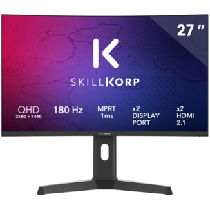 Ecran PC Gamer SKILLKORP M27 27" Incurvé 1500R WQHD 180Hz Fast VA HDMI 2.1 AMD FreeSync