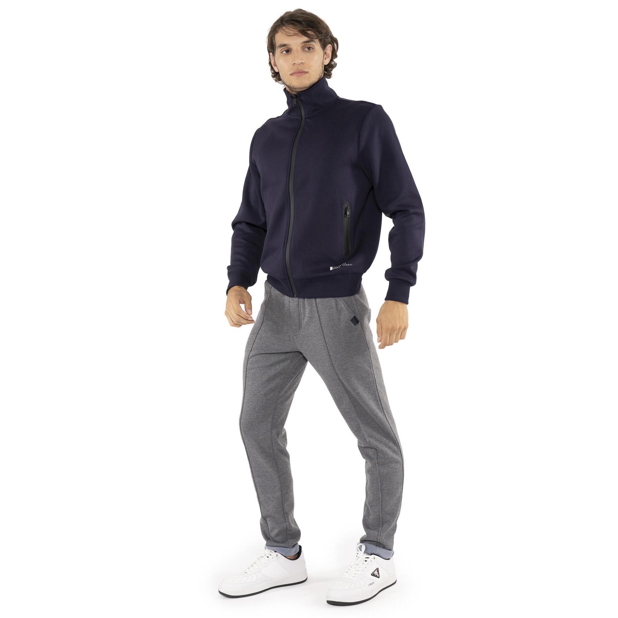 Felpe invernale uomo in neoprene, collo alto e zip, Leone 1947 Tech