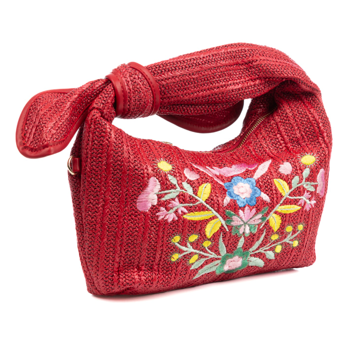 Bisagno Bolso de hombro Mujer. Fabricado en tela y piel sintética PU con diseño de flores.