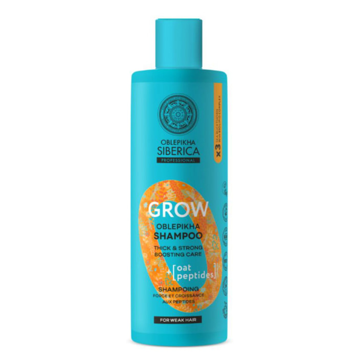 Oblepikha_O Grow - Shampoing Grow Force et Croissance à l'argousier Cheveux Mous 400ml