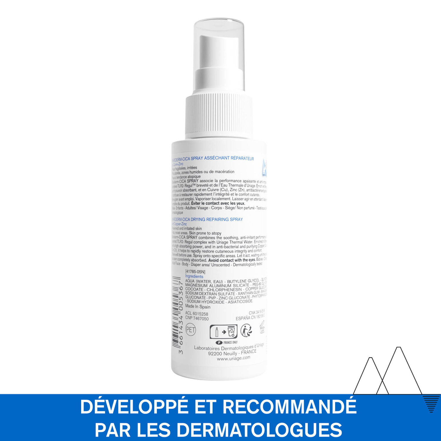 Bariéderm - Cica-Spray - Asséchant Réparateur au Cuivre-Zinc 100 ml