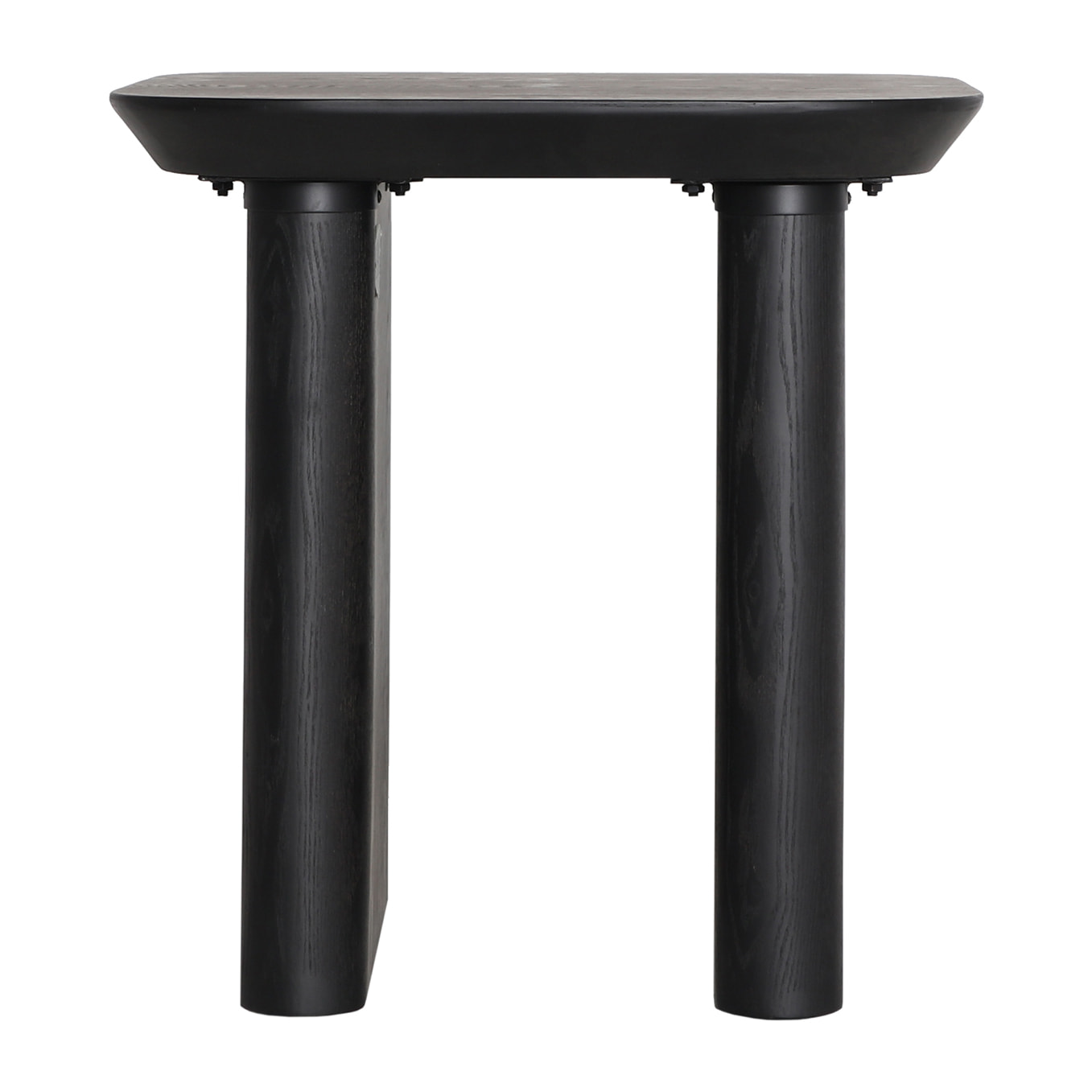 Mesa auxiliar de madera de abeto en color negro de 58x58x61cm