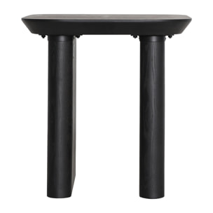 Mesa auxiliar de madera de abeto en color negro de 58x58x61cm
