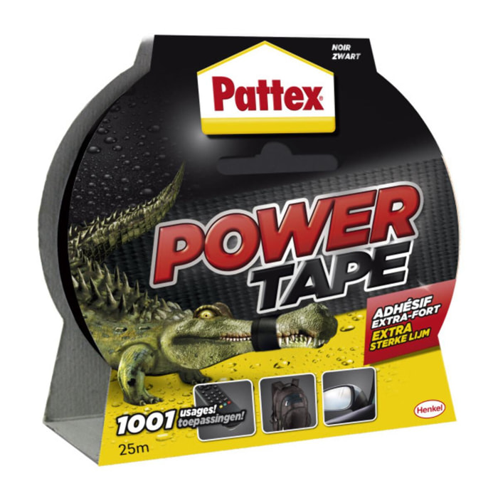 Pack de 2 - Pattex - Adhésif Réparation Power Tape Noir Etui 25M