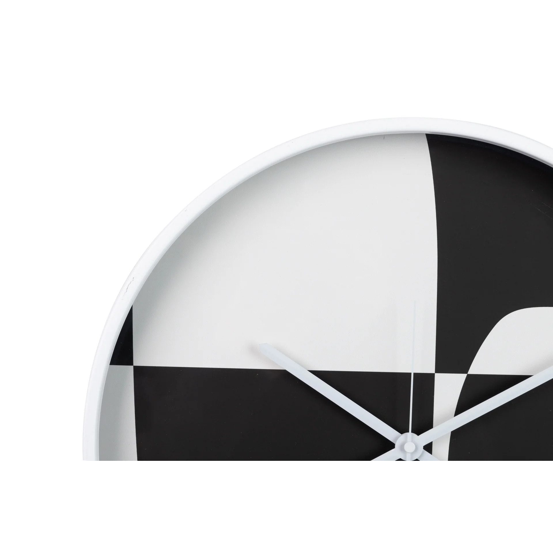 Reloj Pared Metal Blanco Negro 40x4,5x40 Cm