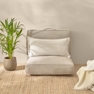 Funda de cojín chill out resistente al agua Trichi color gris Algodón