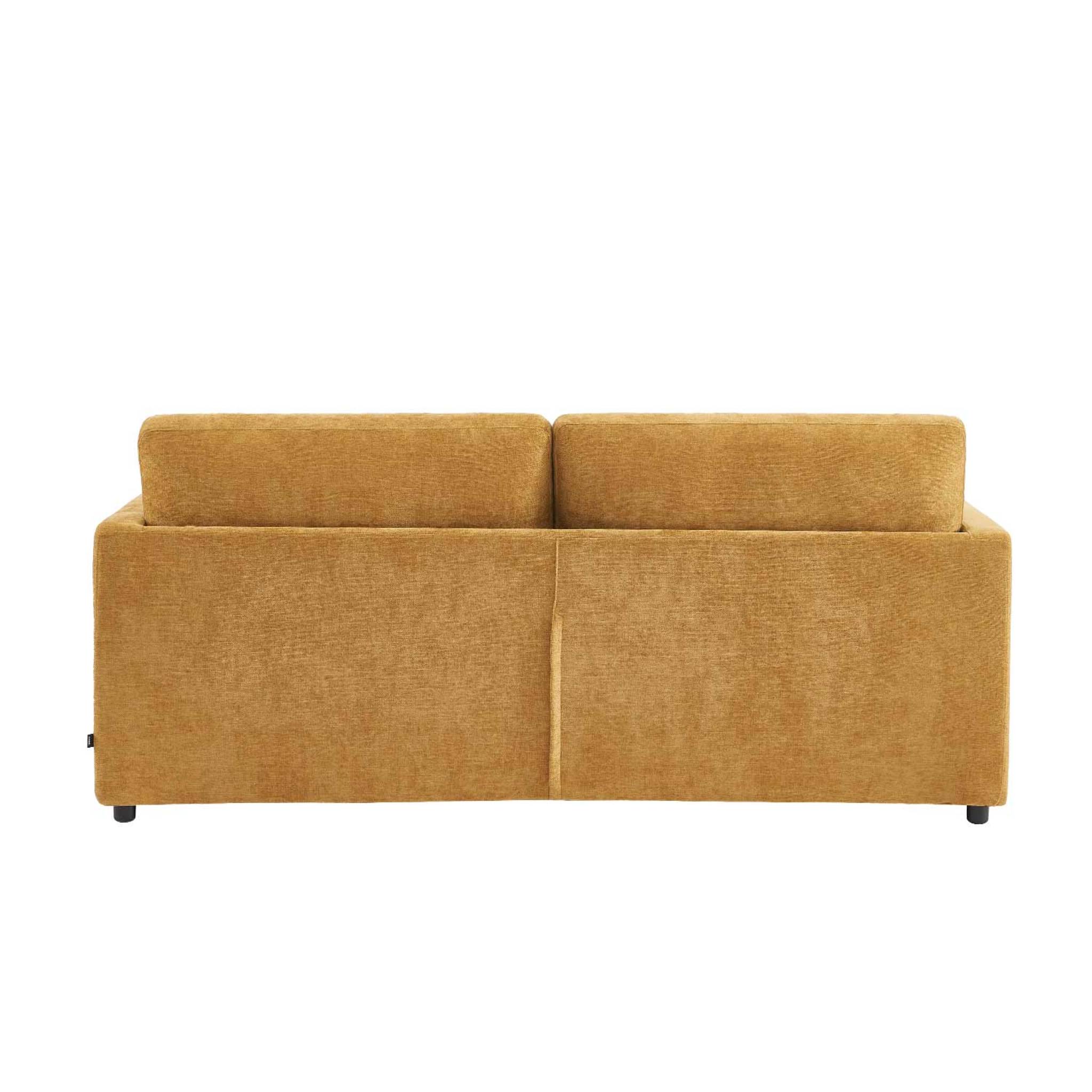 Canapé 2 places déhoussable tissu ocre L 198 x P 88 x H 85cm - Neo