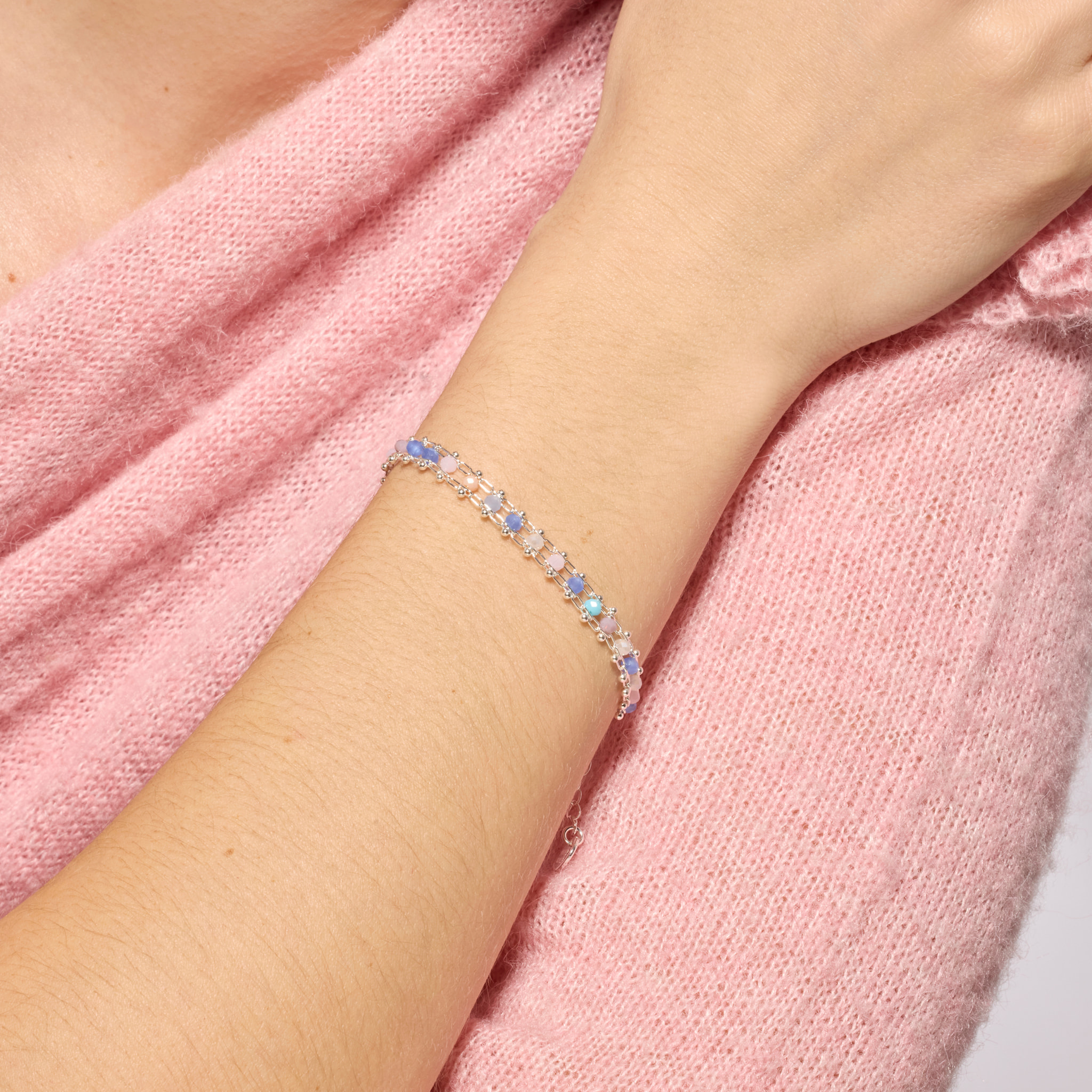 Pulsera Yub acabado rodio
