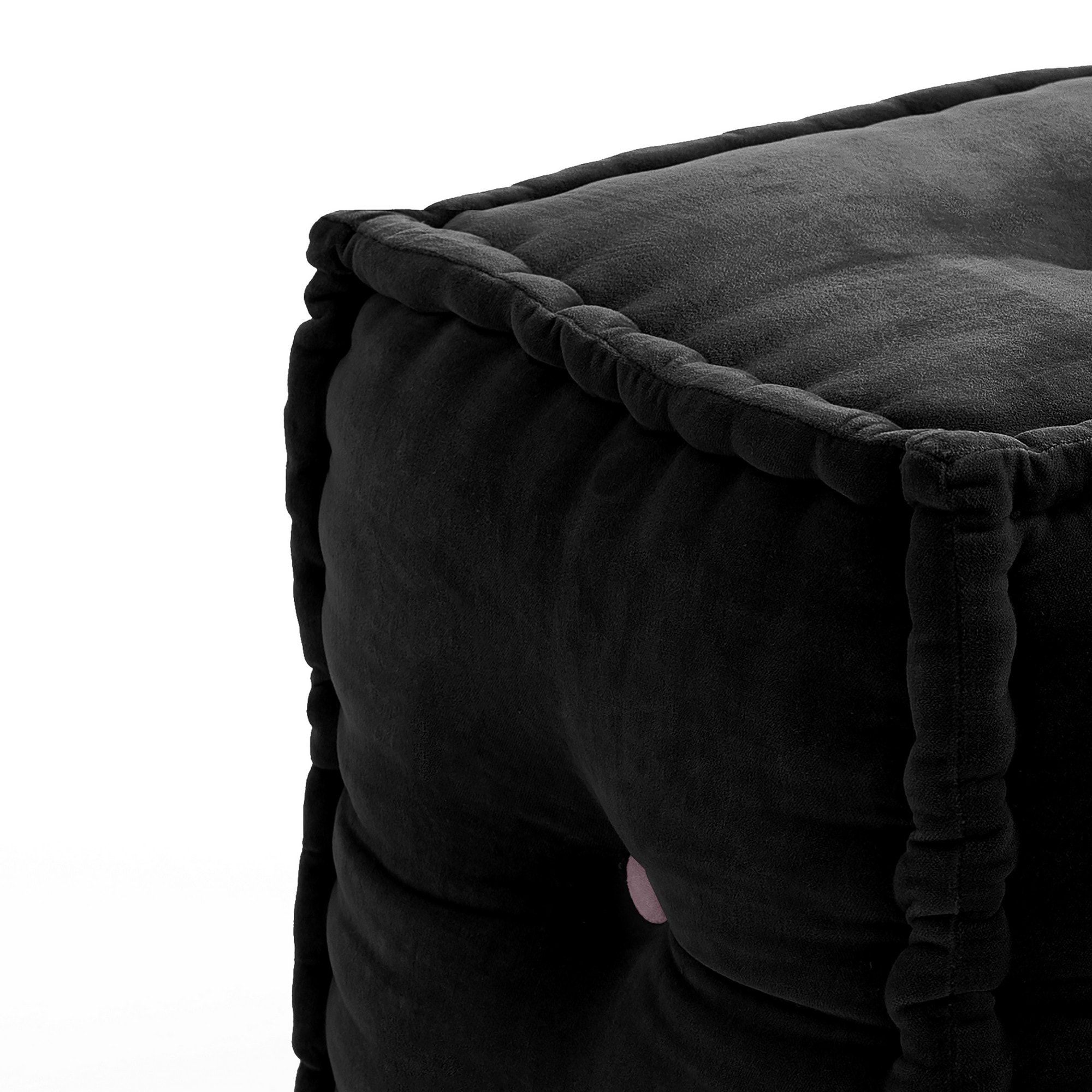 Tomasucci Pouf carré KALI VELOURS NOIR Noir