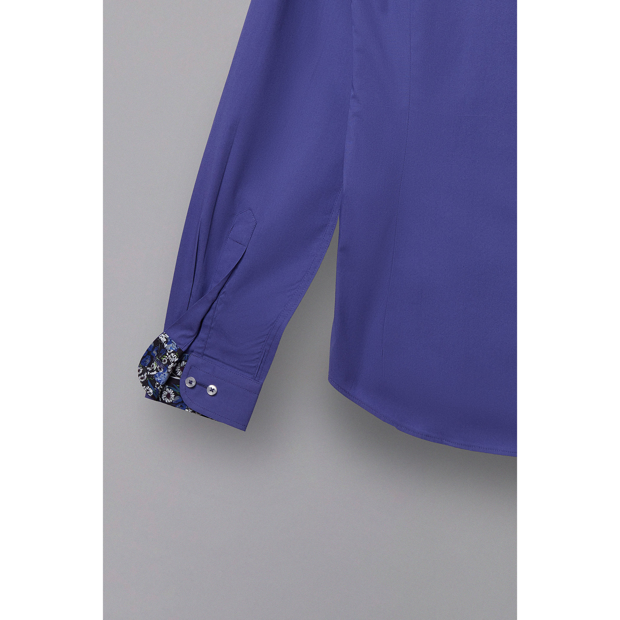Camicia Uomo Coreano Slim Popeline Stretch Unito Celeste Cadetto
