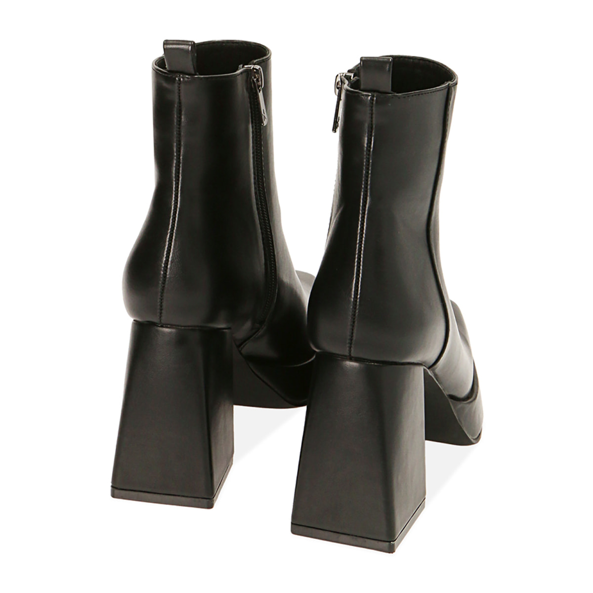 Ankle boots neri, tacco 9 cm