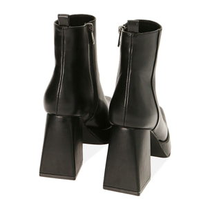 Ankle boots neri, tacco 9 cm