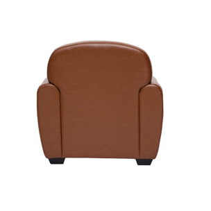 Fauteuil vintage cuir marron CLUB