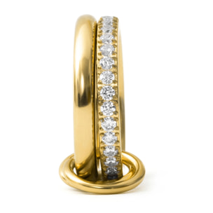 Anillo Emada acabado oro amarillo 18k