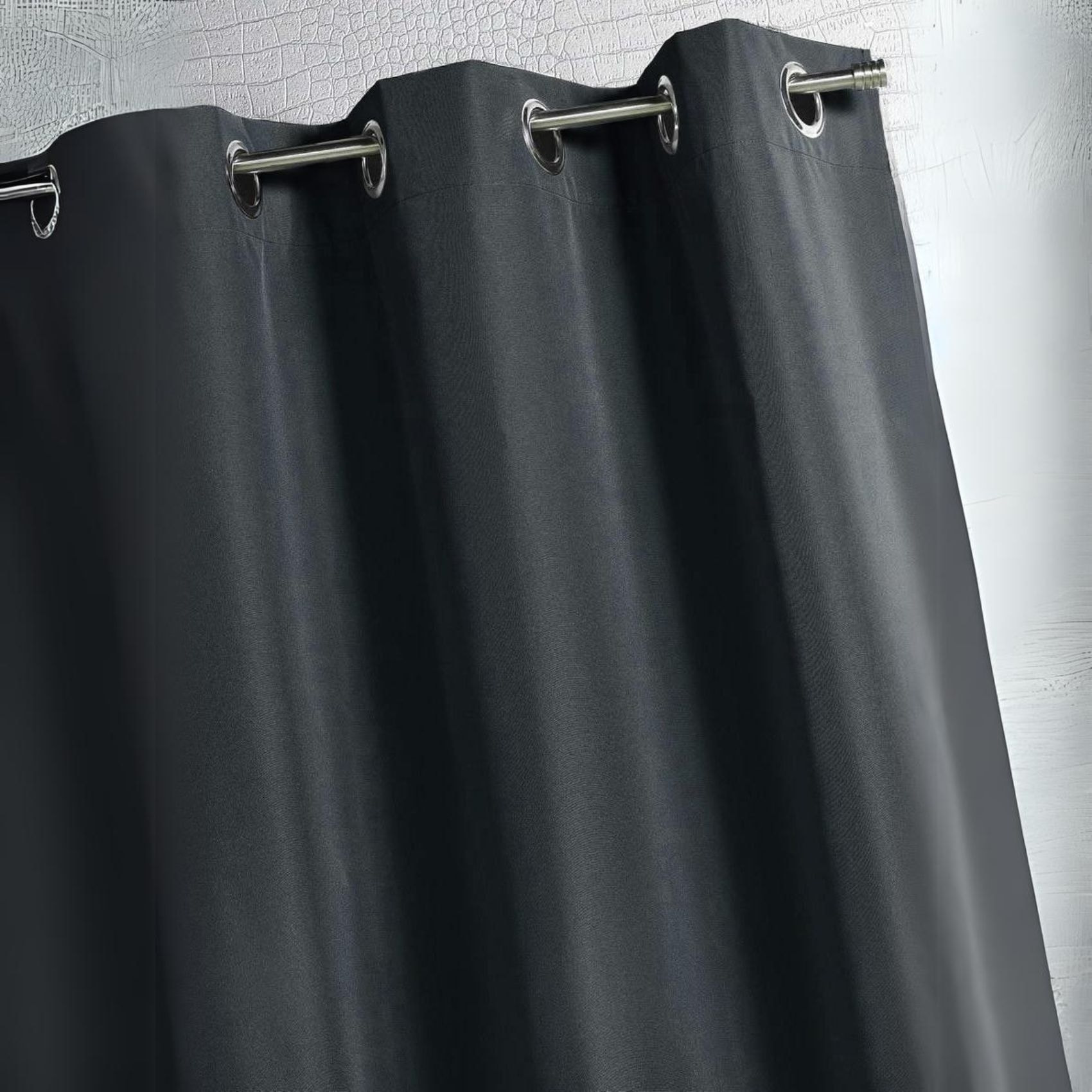 Rideau d'extérieur en tissu déperlant - Gris anthracite
