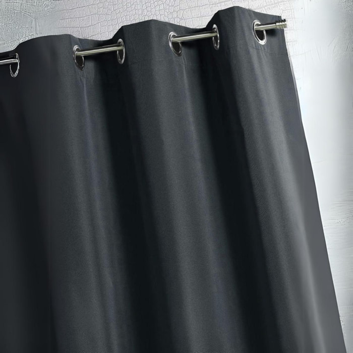 Rideau d'extérieur en tissu déperlant - Gris anthracite