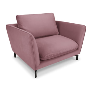 Fauteuil xl "Podium" en velours rose