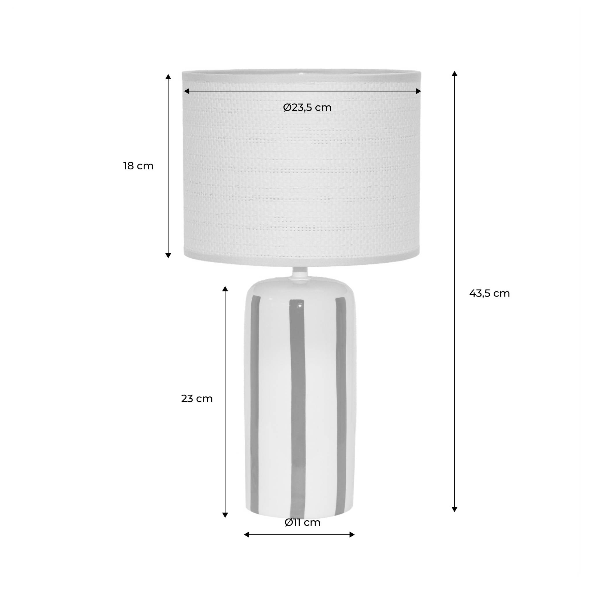Lampe de table intérieur céramique vert H 44cm - Aurore