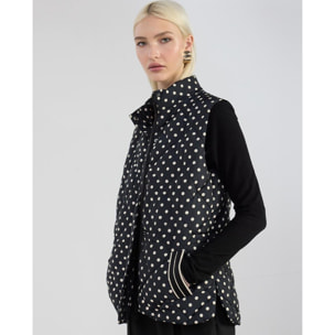 Gilet Midi Imbottito a Pois