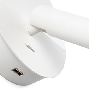 DUAS USB C Lampada da parete lettore bianco