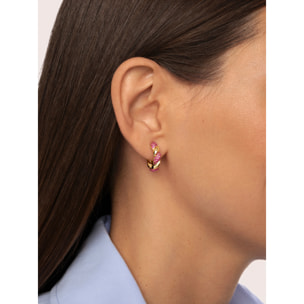 Pendientes Aro Twist Spark Baño Oro