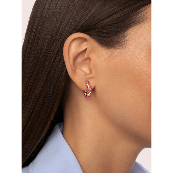 Pendientes Aro Twist Spark Baño Oro