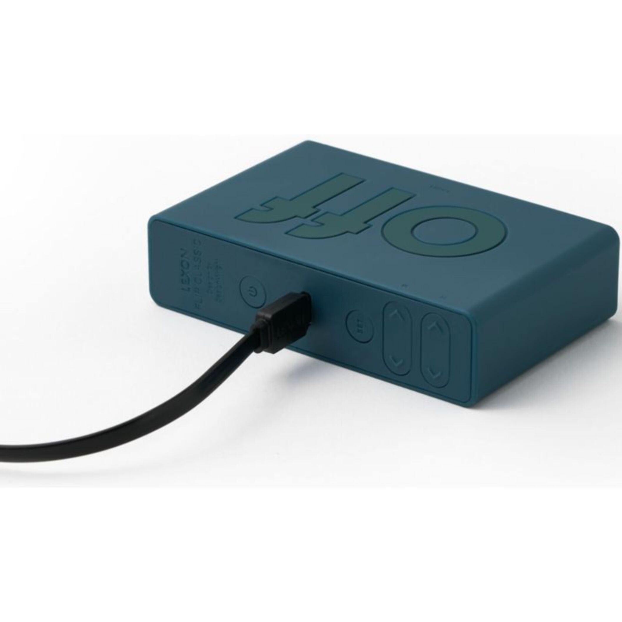 Réveil LEXON Flip Classic Rechargeable en USB-C Bleu