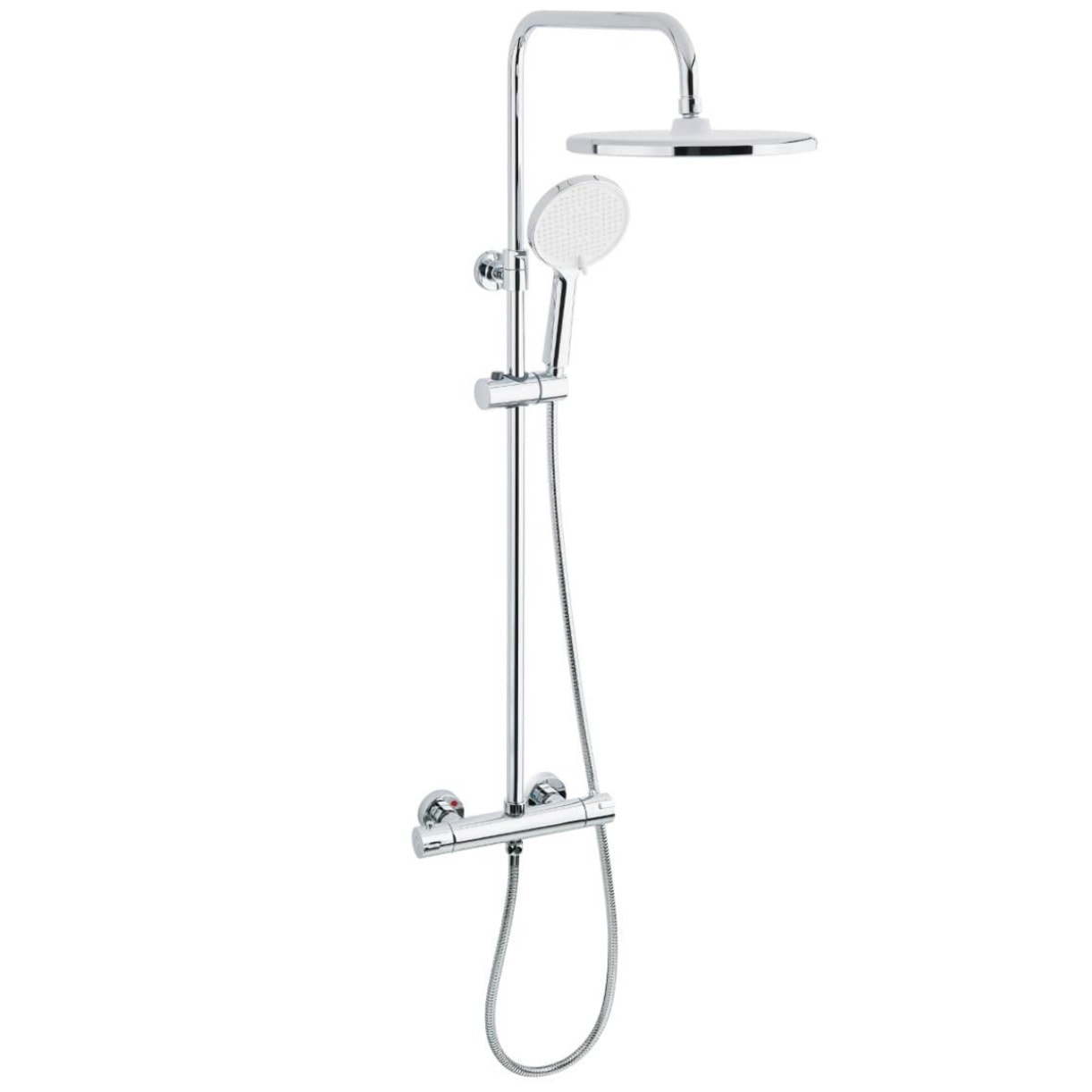 Colonne de douche XXL 250 avec mitigeur thermostatique, Douchette 3 jets, chrome (SATSSTKE)