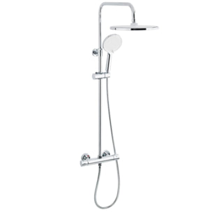 Colonne de douche XXL 250 avec mitigeur thermostatique, Douchette 3 jets, chrome (SATSSTKE)