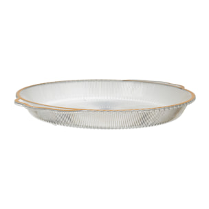 Plateau Rond - HOME DECO FACTORY - SABAH - Plastique - Blanc