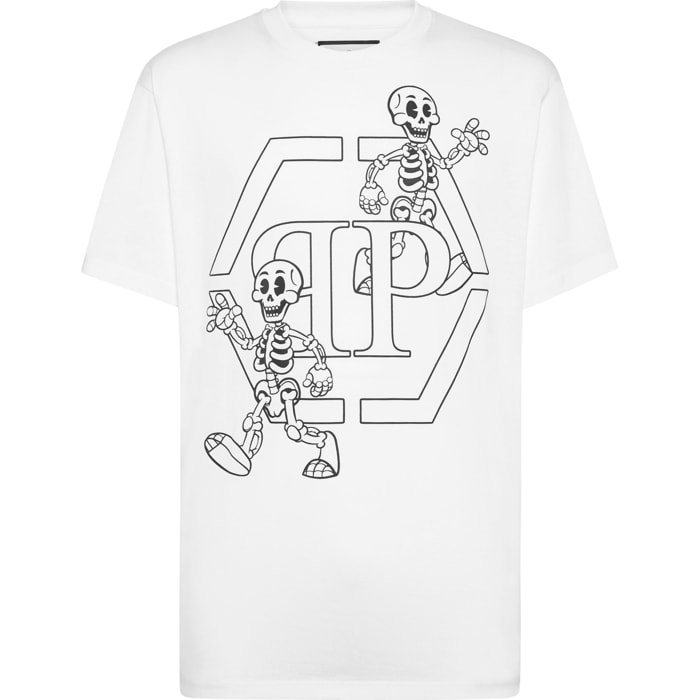 PHILIPP PLEIN T-Shirt Round Neck SKELETON